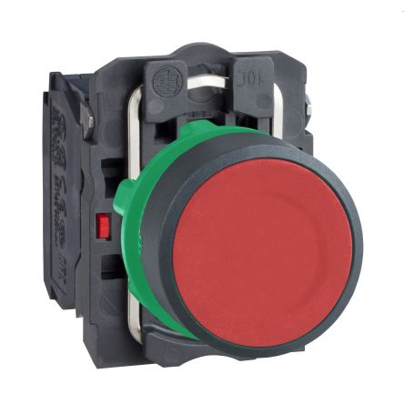 Schneider Electric XB5 Series Push Button, 22mm Cutout, 1 NO + 1 NC, 600V, IP66, IP67, IP69 [XB5AA45]; 276-2544