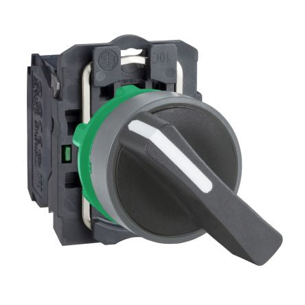 Schneider Electric Handle Selector Switch - (1NO) 22mm Cutout Diameter 2 Positions [XB5AJ21C0]; 276-2572