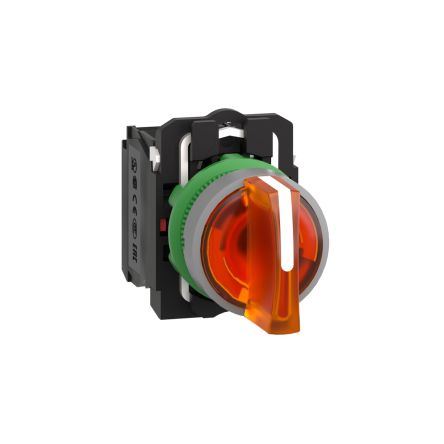 Schneider Electric Handle Selector Switch - (SPDT) 22mm Cutout Diameter, Illuminated 3 Positions [XB5AK135M5C0]; 276-2589