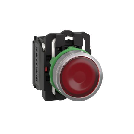 Schneider Electric XB5 Series Illuminated Push Button, 22mm Cutout, SPDT, 1110 → 120V, IP66, IP67 [XB5AW34G5C0]; 276-2619