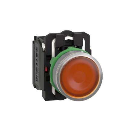 Schneider Electric XB5 Series Illuminated Push Button, 22mm Cutout, SPDT, 220 → 240V, IP66, IP67 [XB5AW35M5C0]; 276-2623