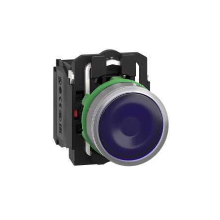 Schneider Electric XB5 Series Illuminated Push Button, 22mm Cutout, SPDT, 1110 → 120V, IP66, IP67 [XB5AW36G5C0]; 276-2625