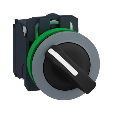 Schneider Electric Handle Selector Switch - (1NO) 30.5mm Cutout Diameter 3 Positions [XB5FD21C0]; 276-2644