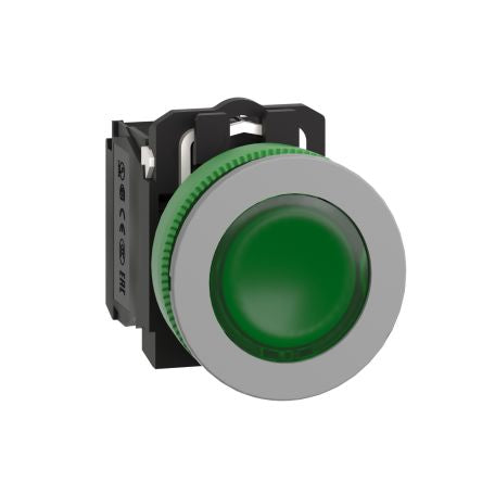 Schneider Electric XB5 Series Illuminated Push Button, Panel Mount, 30.5mm Cutout, SPDT, 230 → 240V [XB5FW33M5C0]; 276-2700