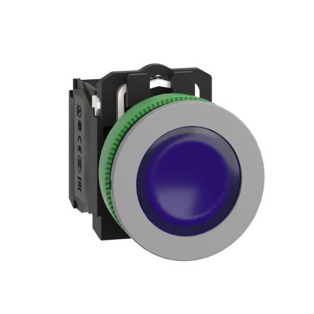 Schneider Electric XB5 Series Illuminated Push Button, Panel Mount, 30.5mm Cutout, SPDT, 24V [XB5FW36B5C0]; 276-2702