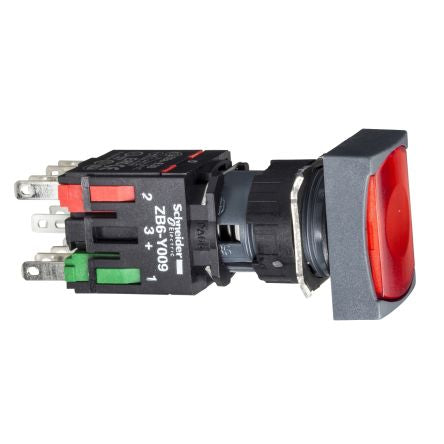 Schneider Electric XB6 Series Push Button, 16mm Cutout, 1 NC, 24V, IP65 [XB6DW4B2B]; 276-2703
