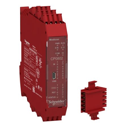 Schneider Electric XPSMCM Series Controller for Use with Expansion Modules, 24 V dc Supply, PNP Output, 8-Input, PNP, [XPSMCMCP0802BCG]; 276-2713