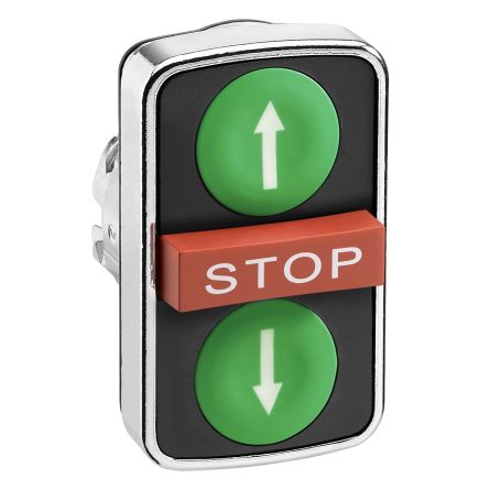 Schneider Electric ZB4 Series Push Button, 22mm Cutout, IP69 [ZB4BA73134]; 276-2738