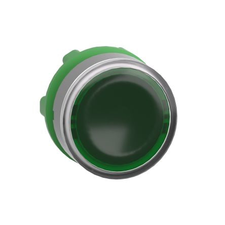 Schneider Electric Harmony XB5 Series Green Illuminated Spring Return Push Button Head, 22mm Cutout, IP66, IP67 [ZB5AA38C0]; 276-2800