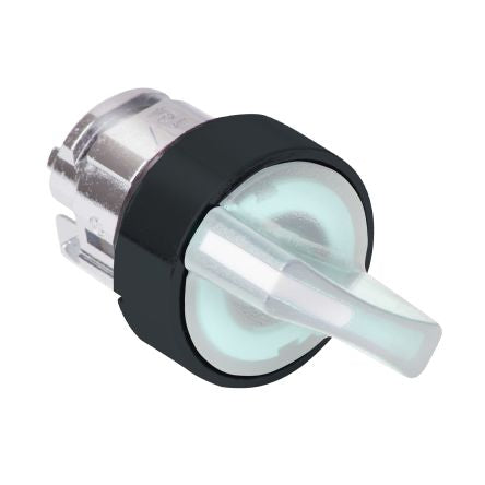 Schneider Electric Harmony XB5 Series 2 Position Selector Switch Head, 22mm Cutout, White Handle [ZB5AK1413]; 276-2892