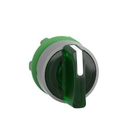 Schneider Electric ZB5 Series 3 Position Selector Switch Head, 22mm Cutout, Green Handle [ZB5AK1533C0]; 276-2900