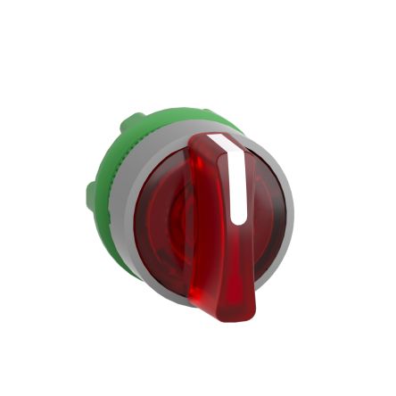 Schneider Electric Harmony XB5 Series 3 Position Selector Switch Head, 22mm Cutout, Red Handle [ZB5AK1743C0]; 276-2902