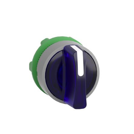 Schneider Electric Harmony XB5 Series 3 Position Selector Switch Head, 22mm Cutout, Blue Handle [ZB5AK1763C0]; 276-2903