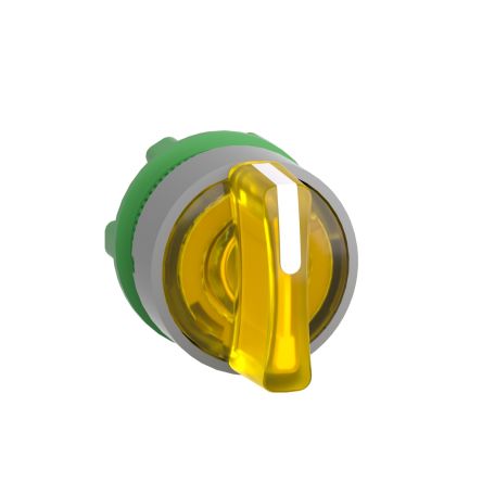 Schneider Electric Harmony XB5 Series 3 Position Selector Switch Head, 22mm Cutout, Yellow Handle [ZB5AK1783C0]; 276-2904