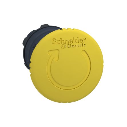 Schneider Electric Harmony XB5 Series Yellow Latching Push Button Head, 22mm Cutout, IP66, IP67, IP69(IP69K) [ZB5AS55]; 276-2926