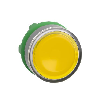 Schneider Electric Harmony XB5 Series Yellow Illuminated Spring Return Push Button Head, 22mm Cutout, IP66, IP67 [ZB5AW383C0]; 276-2948