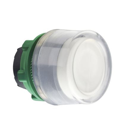 Schneider Electric Harmony XB5 Series White Illuminated Spring Return Push Button Head, 22mm Cutout, IP66, IP67 [ZB5AW513C0]; 276-2949