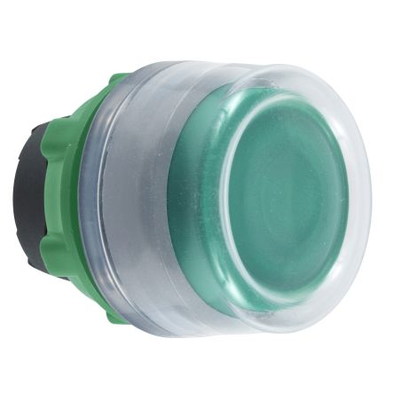 Schneider Electric Harmony XB5 Series Green Illuminated Spring Return Push Button Head, 22mm Cutout, IP66, IP67 [ZB5AW533C0]; 276-2950