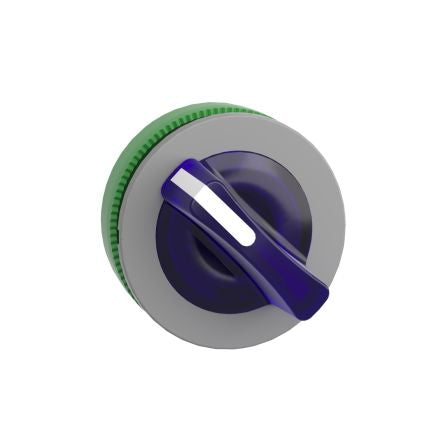 Schneider Electric Harmony XB5 Series 2 Position Selector Switch Head, 30.5mm Cutout, Blue Handle [ZB5FK1263C0]; 276-2966