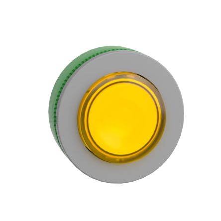 Schneider Electric Harmony XB5 Series Yellow Illuminated Spring Return Push Button Head, 30.5mm Cutout, IP66, IP67 [ZB5FW183C0]; 276-2976