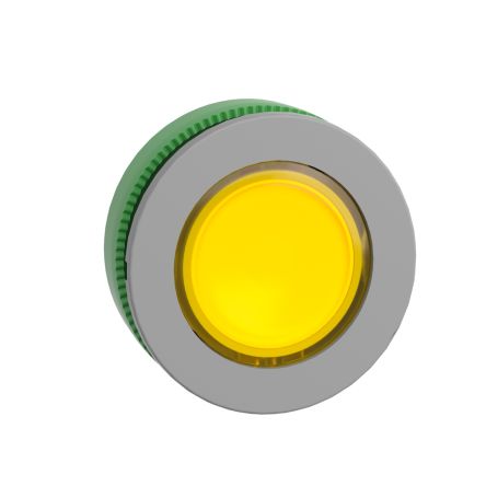 Schneider Electric Harmony XB5 Series Yellow Illuminated Spring Return Push Button Head, 30.5mm Cutout, IP66, IP67 [ZB5FW383C0]; 276-2980