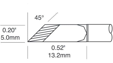 Metcal STTC-1173P 5 mm Knife Soldering Iron Tip [STTC-1173P]; 276-3600
