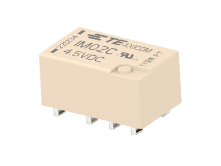 TE Connectivity PCB Mount Signal Relay, 2.5V dc Coil, 2A Switching Current, DPDT [IM02JR  1-1462037-1]; 276-3876