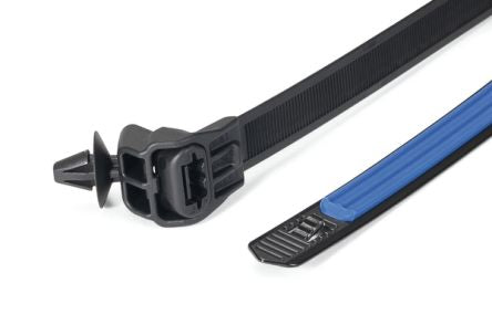HellermannTyton Black on Blue Cable Tie Mount 9.5 mm x 140mm, 9.5mm Max. Cable Tie Width [156-04097]; 276-5354