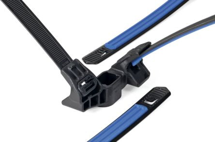 HellermannTyton Cable Tie, Soft Grip Tie, 140mm x 59.8 mm, Black TPU, Pk-125 [156-04098]; 276-5356