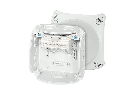 HENSEL DK Series Grey Polypropylene Terminal Box, IP66, 5 Terminals, 70 x 104 x 104mm [DK 0402 G]; 276-5381