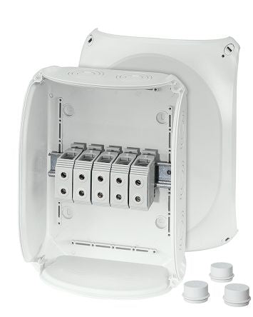 HENSEL DK Series Grey Polycarbonate Terminal Box, IP55, IP66, 5 Terminals, 122 x 295 x 225mm [DK 3535 G]; 276-5386