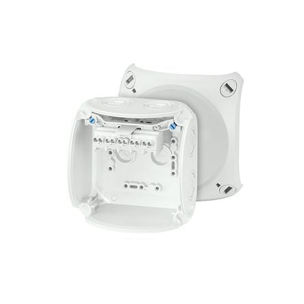 HENSEL KF Series Grey Polycarbonate Terminal Box, IP66, IP67, IP69, 5 Terminals, 70 x 104 x 104mm [KF 0402 G]; 276-5393