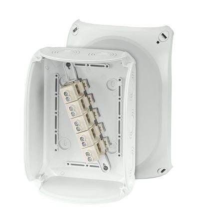 HENSEL KF Series Grey Polycarbonate Terminal Box, IP66, IP67, IP69, 5 Terminals, 92 x 210 x 155mm [KF 1610 G]; 276-5397