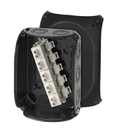 HENSEL KF Series Grey Polycarbonate Terminal Box, IP66, IP67, IP69, 5 Terminals, 92 x 210 x 155mm [KF 1616 B]; 276-5401