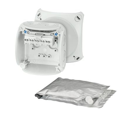 HENSEL WP Series Grey Polycarbonate Terminal Box, IP68, 5 Terminals, 62 x 93 x 93mm [WP 0202 G]; 276-5404