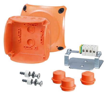 HENSEL FK Series Orange Polycarbonate Terminal Box, IP55, IP66, 5 Terminals, 70 x 104 x 104mm [FK 0402]; 276-5422