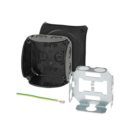 HENSEL KF Series Black Polycarbonate Terminal Box, IP66, IP67, IP69, 0 Terminals, 62 x 93 x 93mm [KF 0200 V]; 276-5437