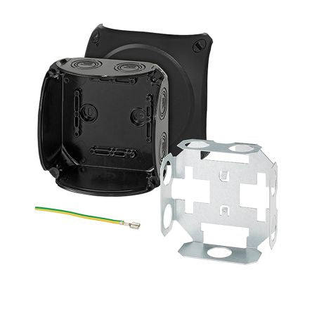 HENSEL KF Series Black Polycarbonate Terminal Box, IP66, IP67, 0 Terminals, 77 x 130 x 130mm [KF 0600 V]; 276-5439