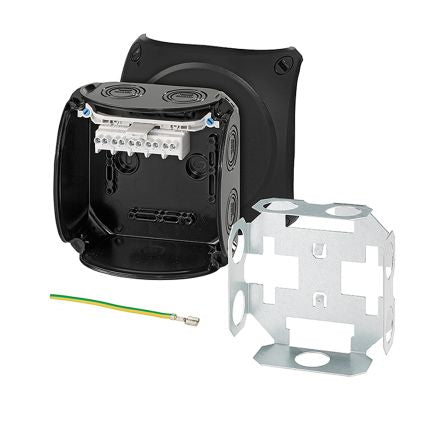 HENSEL KF Series Black Polycarbonate Terminal Box, IP66, IP67, 5 Terminals, 77 x 130 x 130mm [KF 0604 V]; 276-5440