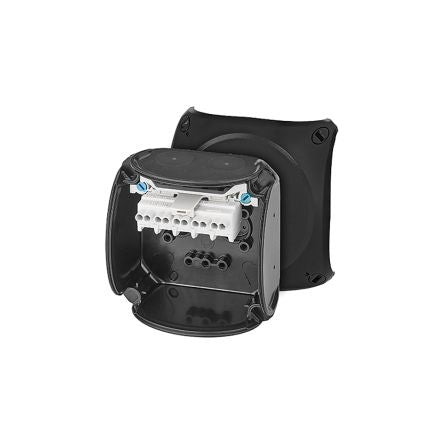 HENSEL KX Series Black Polycarbonate Terminal Box, IP66, 5 Terminals, ATEX, 62 x 93 x 93mm [KX 0202 C]; 276-5441