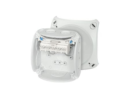 HENSEL DK Series Grey Polypropylene Terminal Box, IP66, 5 Terminals, 62 x 93 x 93mm [DK 0202 G]; 276-5453