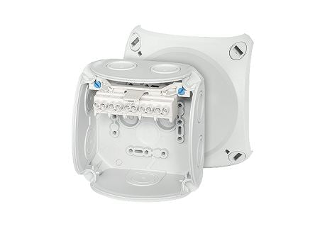 HENSEL DK Series Grey Polypropylene Terminal Box, IP66, 5 Terminals, 70 x 104 x 104mm [DK 0404 G]; 276-5454