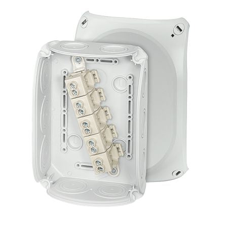 HENSEL DK Series Grey Polypropylene Terminal Box, IP66, 5 Terminals, 77 x 180 x 130mm [DK 1010 G]; 276-5457