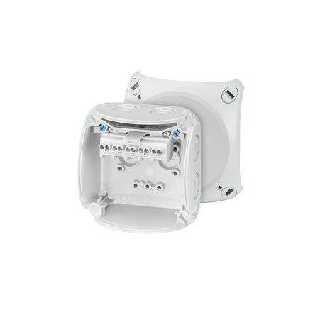 HENSEL KF Series Grey Polycarbonate Terminal Box, IP66, IP67, IP69, 5 Terminals, 62 x 93 x 93mm [KF 0202 G]; 276-5459