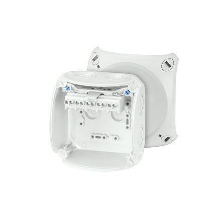 HENSEL KF Series Grey Polycarbonate Terminal Box, IP66, IP67, IP69, 5 Terminals, 70 x 104 x 104mm [KF 0404 G]; 276-5461