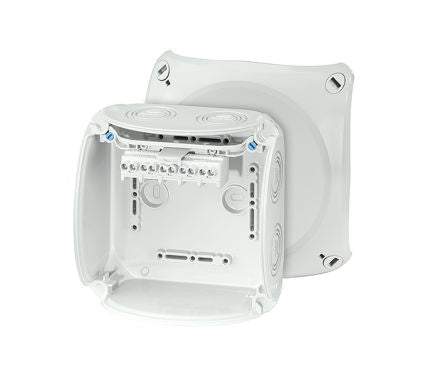 HENSEL KF Series Grey Polycarbonate Terminal Box, IP66, IP67, 5 Terminals, 77 x 130 x 130mm [KF 0604 G]; 276-5464