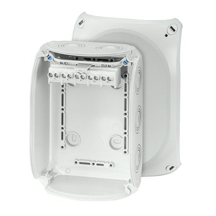 HENSEL KF Series Grey Polycarbonate Terminal Box, IP66, IP67, IP69, 5 Terminals, 77 x 180 x 130mm [KF 1006 G]; 276-5467