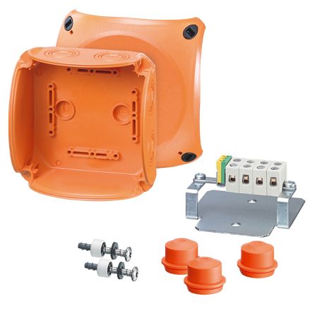 HENSEL FK Series Orange Polycarbonate Terminal Box, IP55, IP66, 5 Terminals, 77 x 130 x 130mm [FK 0604]; 276-5470