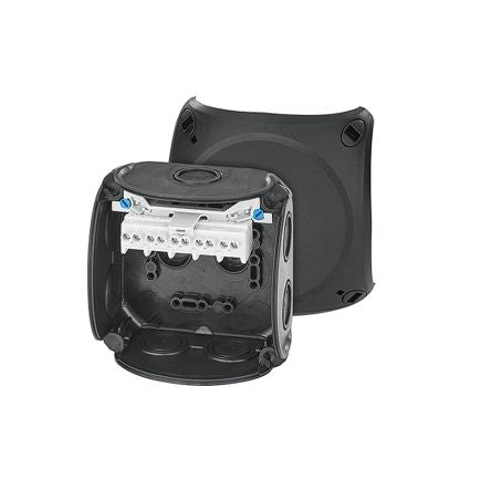 HENSEL DK Series Black Polypropylene Terminal Box, IP66, 5 Terminals, 70 x 104 x 104mm [DK 0404 B]; 276-5479
