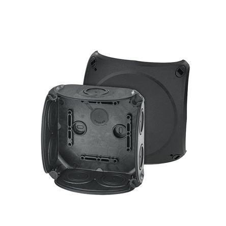 HENSEL DK Series Black Polypropylene Terminal Box, IP66, 0 Terminals, 77 x 130 x 130mm [DK 0600 B]; 276-5480